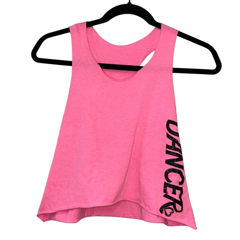 Gia Mia Dance Tank Top XS Pink Racerback Made in USA Cheer Dancewear Performance